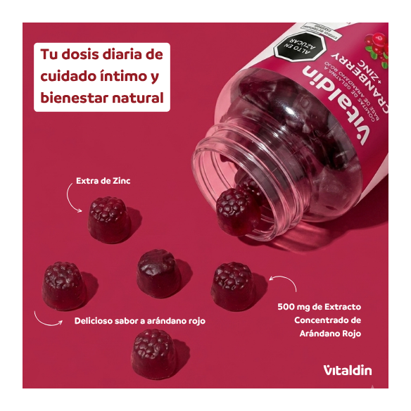 Gomitas de Cranberry y Zinc | Salud Femenina
