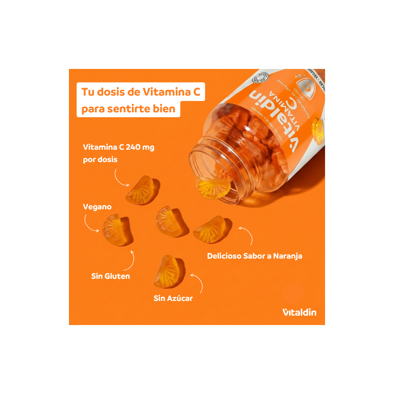 Gomitas de Vitamina C sin Azúcar 240 mg | Vitaldin Perú