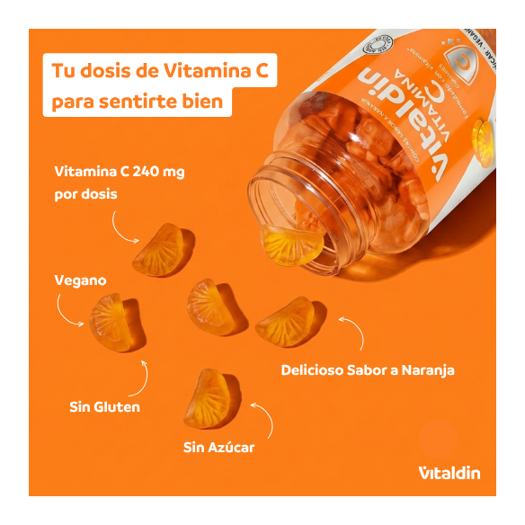 Gomitas de Vitamina C sin Azúcar 240 mg | Vitaldin Perú