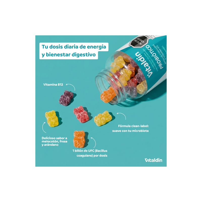 Gomitas de Probiótico con Vitamina B12 | 1 Billón UFC
