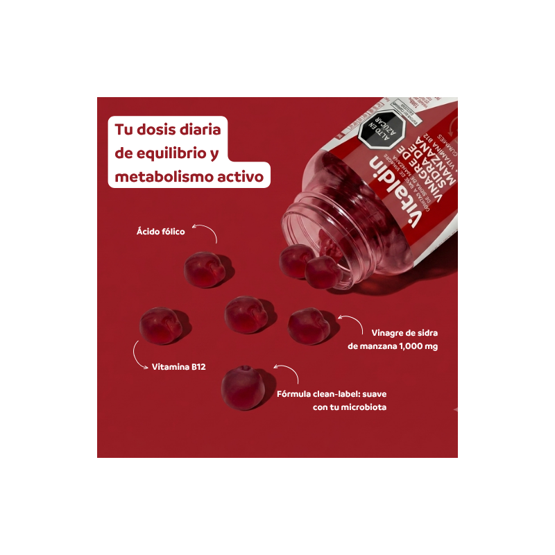 Gomitas de Vinagre de Manzana | Apple Cider | Vitaldin