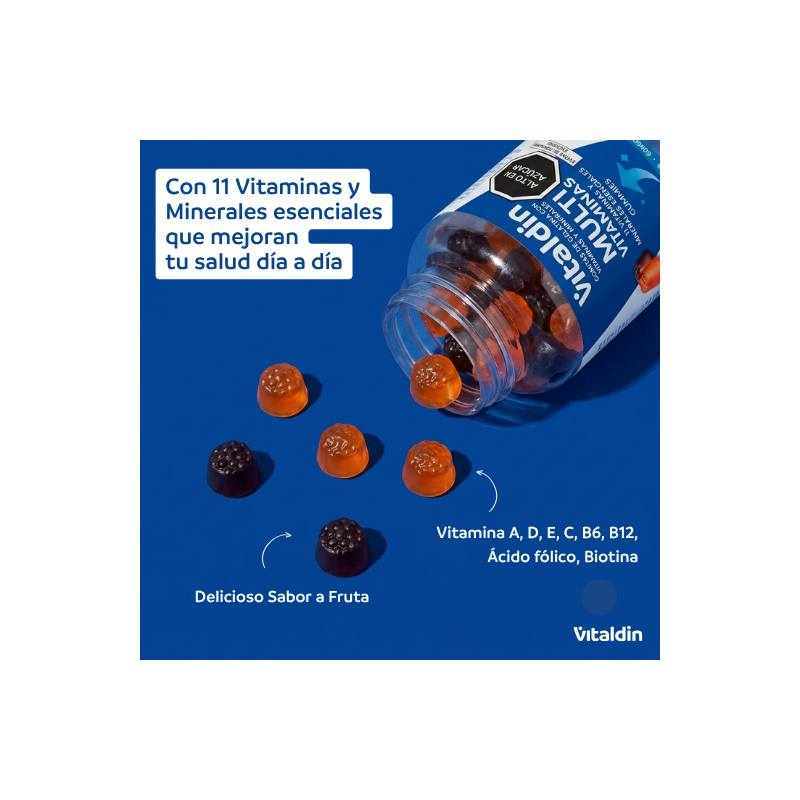 Gomitas Multivitamínicas para Adultos, 11 Vitaminas | Vitaldin
