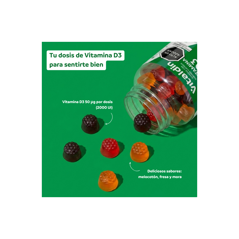 Gomitas de Vitamina D3 Sabores Surtidos | Vitaldin