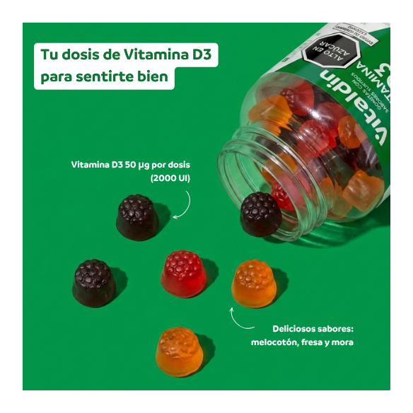 Gomitas de Vitamina D3 Sabores Surtidos | Vitaldin
